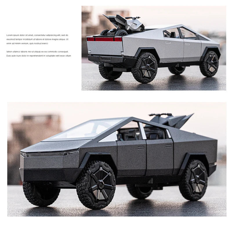 1:32 Cyber toy truck Car Model Alloy Car Die Cast Toy Car Model Sound and light Children's Toy Collectibles