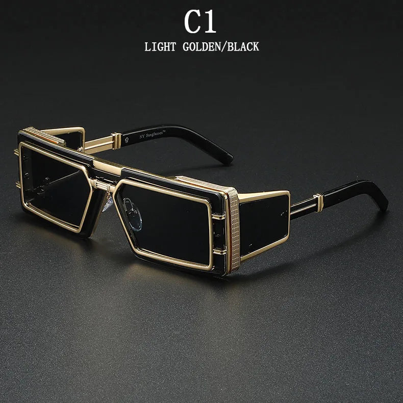 Square Punk Sunglass Men Vintage Luxury Steampunk Sunglasses Women Fashion Glasses Gafas De Sol Hombre Lunette De Soleil Homme