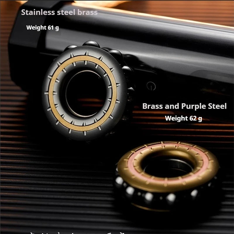 DJG Cyberpunk Beads Fidget Ring Mechanical Fingertip Gyro EDC Toy Decompression Decompression Artifact Push Card