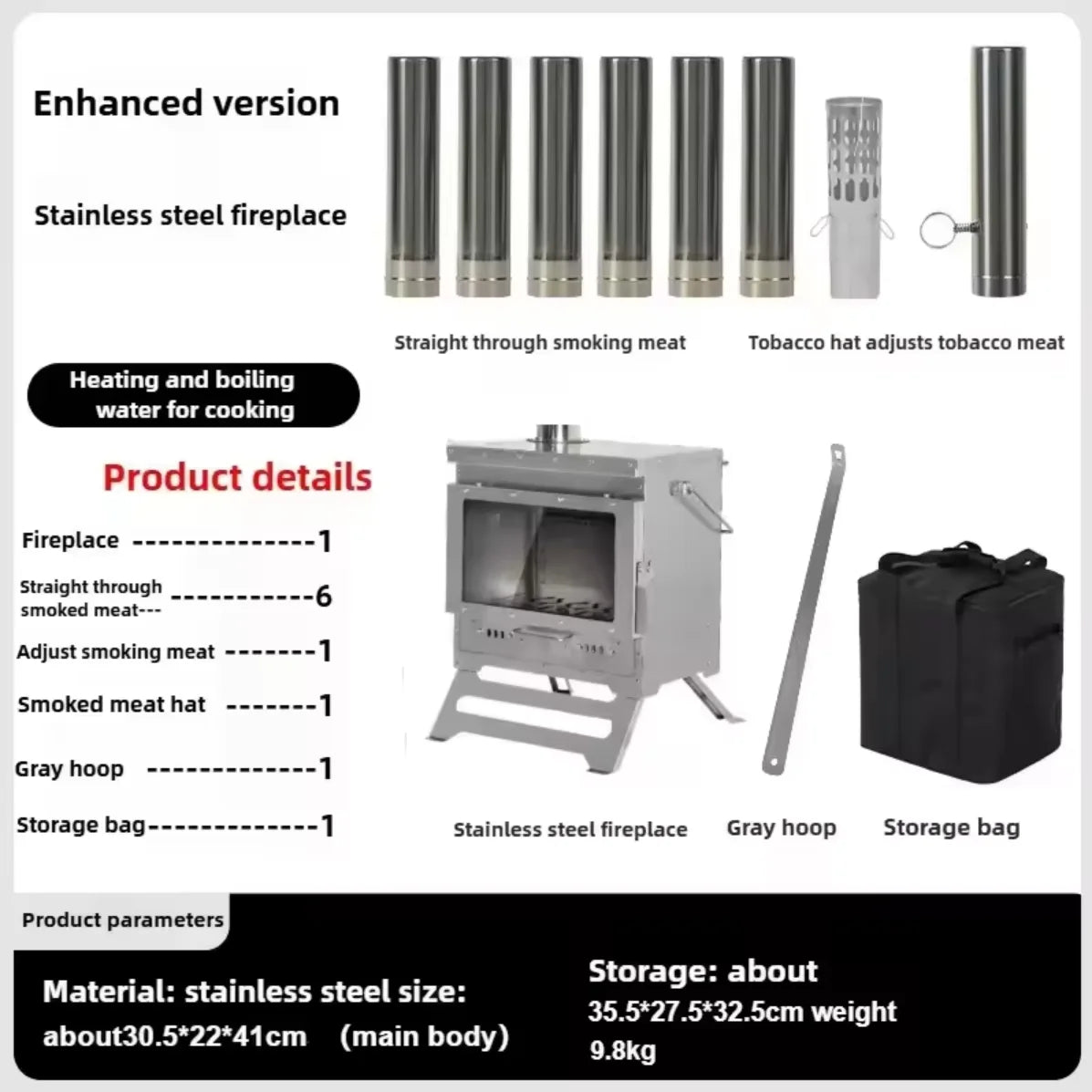 Firewood Fireplace Master Firewood Fireplace Outdoor Winter Heating Furnace Firewood stove Camping