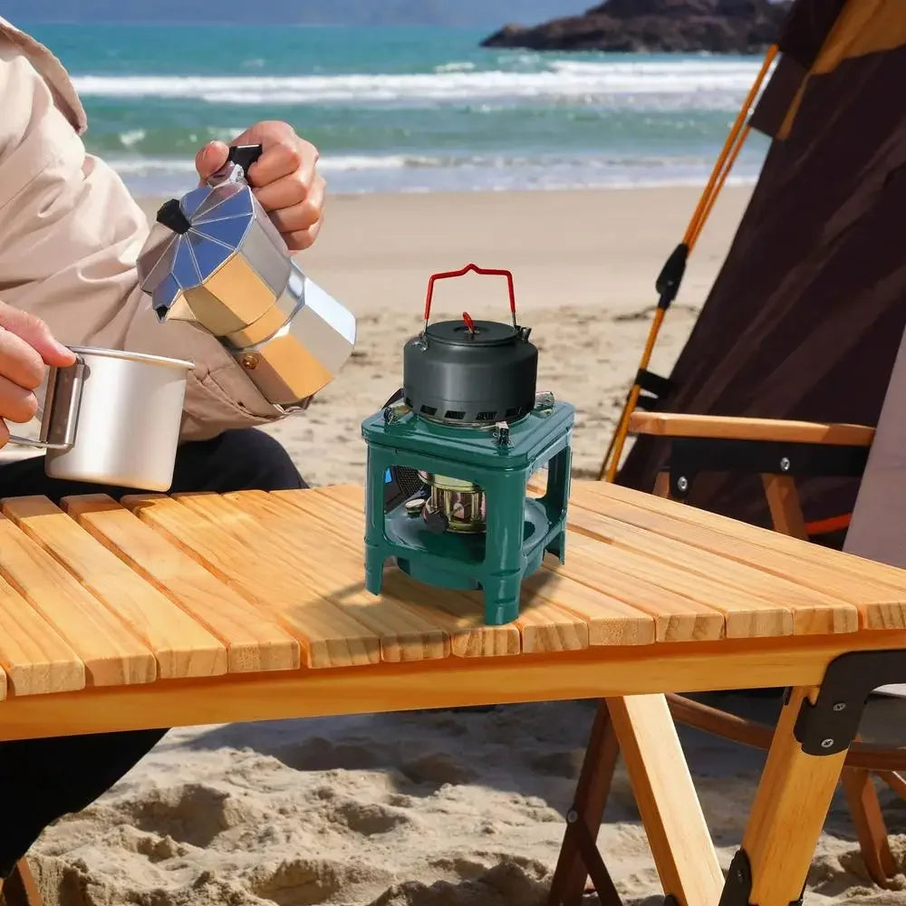 Camping Wind Proof Gas Burner Outdoor Heating Stove Gas Stove Portable Propane Heater Strong Fire Stove Heater Picnic Tourist