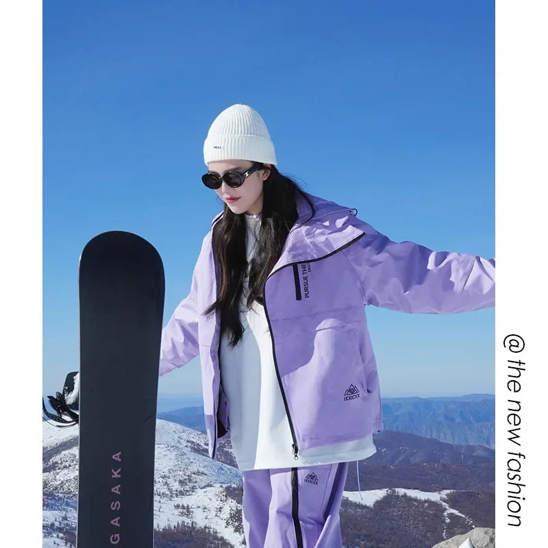 -30℃, Women and Men Snow Wear Suit Sets, Snowboarding Suit, Couple Ski Clothes, Ski Jacket and Pant, Ski Suit for Adult