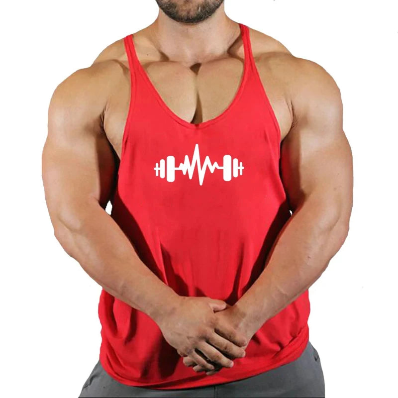 Gym Top Men T-shirts Fitness Man Clothes Muscular Bodybuilding Shirt Singlet Stringer Clothing Vest Men's Singlets Vests Tops
