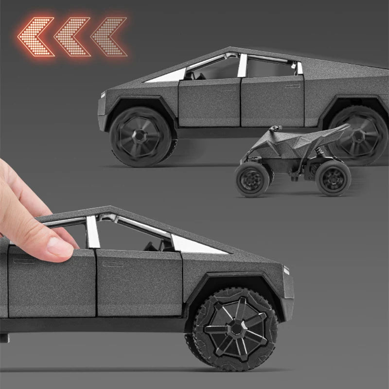 1:32 Cyber toy truck Car Model Alloy Car Die Cast Toy Car Model Sound and light Children's Toy Collectibles