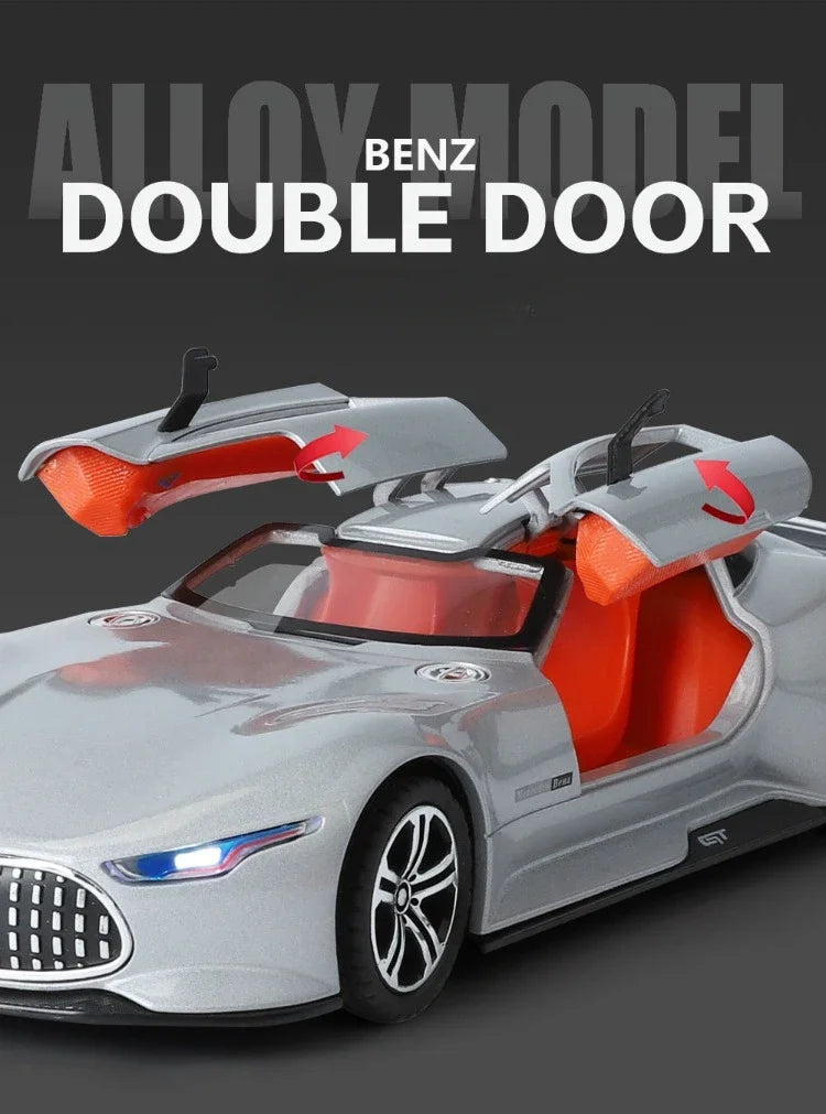 Simulation 1/24 Benz AMG Vision GT Alloy Car Model Metal Diecast Toy Vehicle Boy Birthday Gift Collection Home Decor Miniature