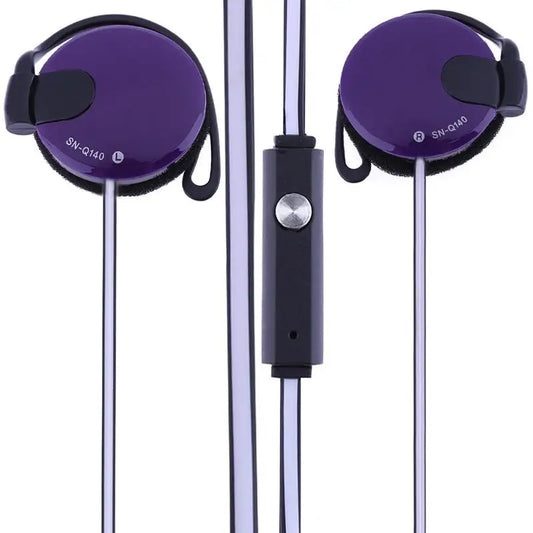 Earphones With Microphone ,Stereo Mp4 Ear Hanging Game Sports Earhook Earphones For Shini Sn-140 Flat Cable 3.5mm Universal