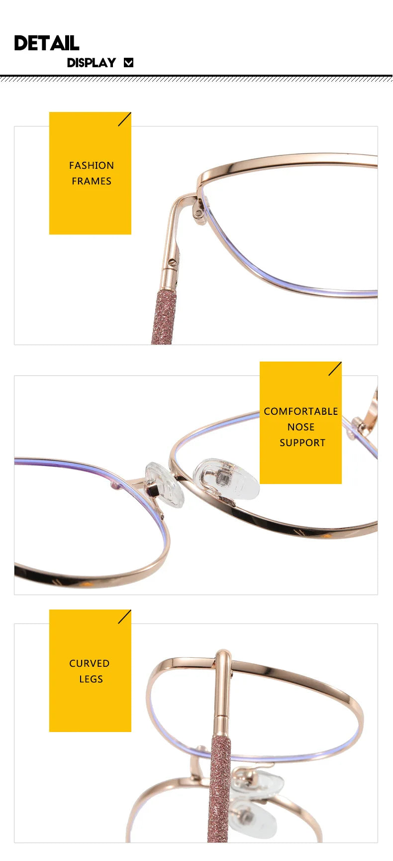 New Fashion Brand Design Cat Eye Photochromism Prescription Reading Glasses Women Anti Blue Light Frame Clear Hyperopia Eyewear