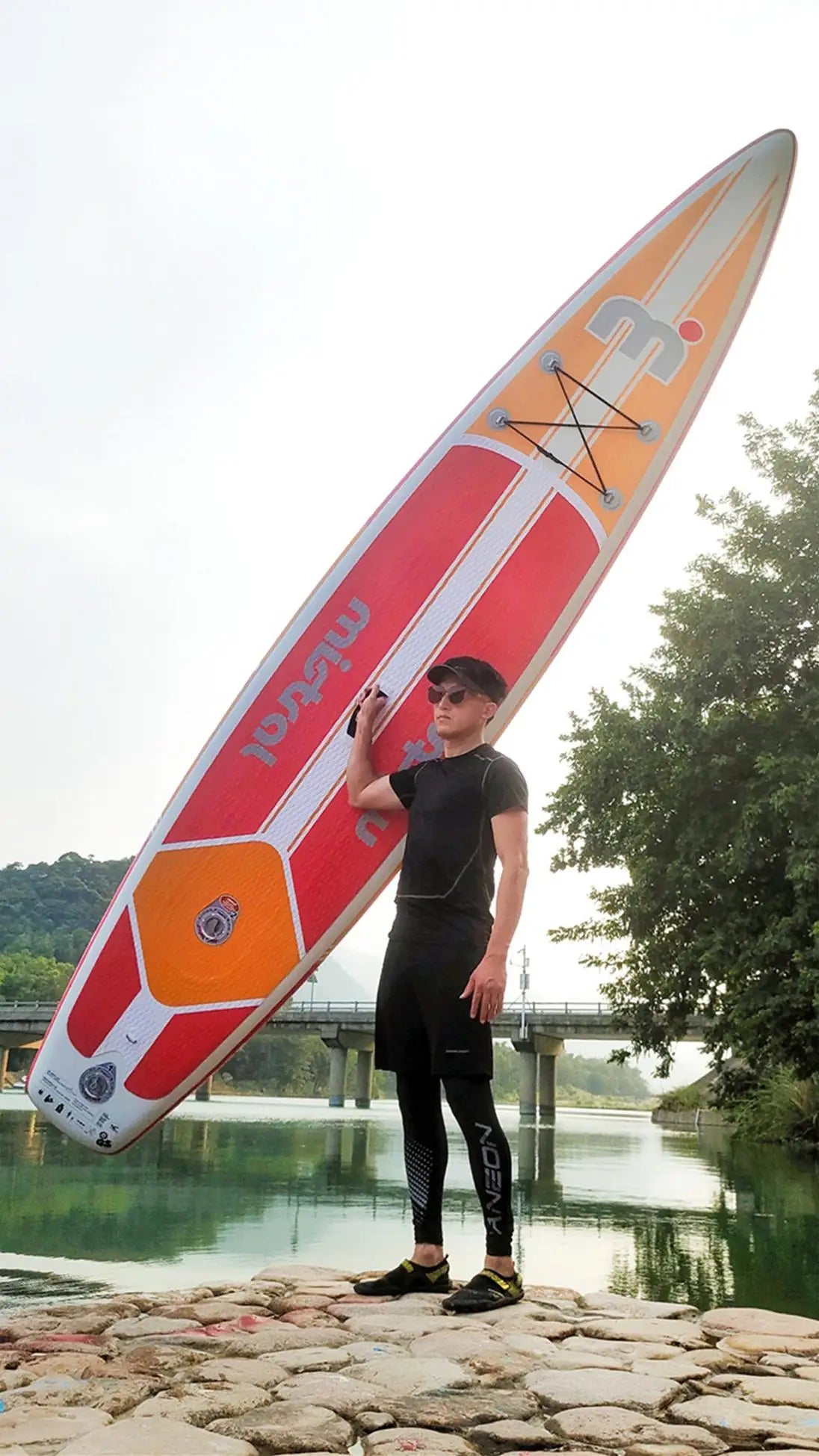 TOURUS  blue wood double layers sup boards melting inflatable stable stand up paddle board 11feet 33inch