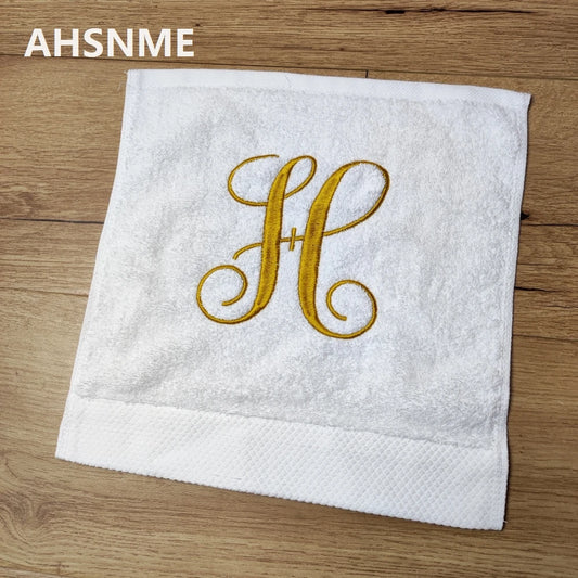 Luxury Towel Customized LOGO Bath Towel Prayer Hand Towel Cotton Embroidery Name Personalized Wedding Anniversary Birthday Gift
