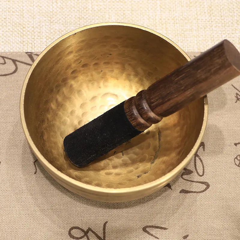 7 Pcs Brass & Metal Handcraft Tibetan Singing Bowl YOGA Meditation Metal Bowl Set Percussion Instrument Sound Bowl Healing