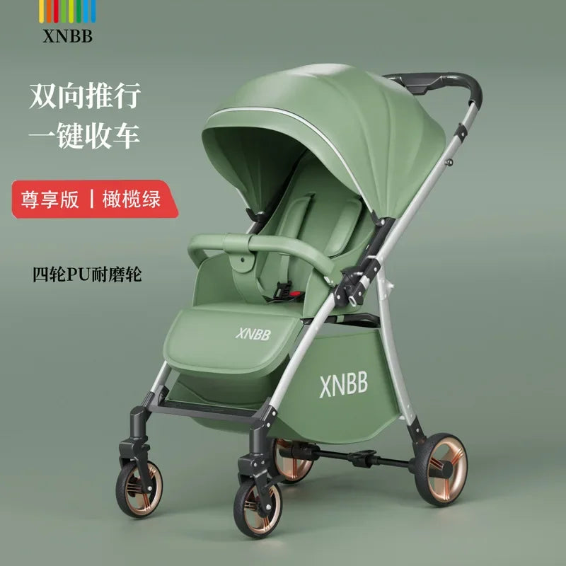 2025 New Baby Stroller Can Sit and Lie Down, Lightweight, Two-way, One-button Folding, Shock-absorbing 0 To 3 Years Old Stroller