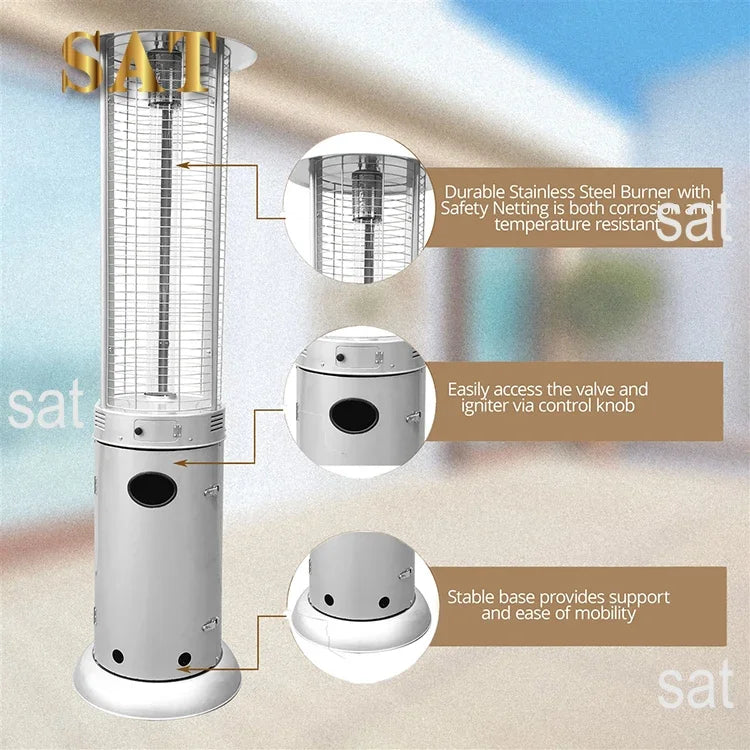 #For 2KW Flame Column Gas Patio Heater New Outdoor Patio Gas Heater