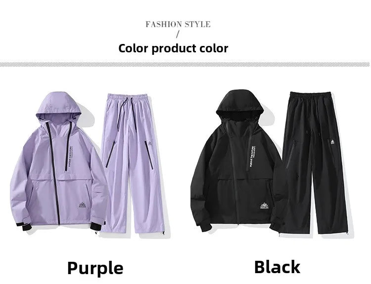 -30℃, Women and Men Snow Wear Suit Sets, Snowboarding Suit, Couple Ski Clothes, Ski Jacket and Pant, Ski Suit for Adult