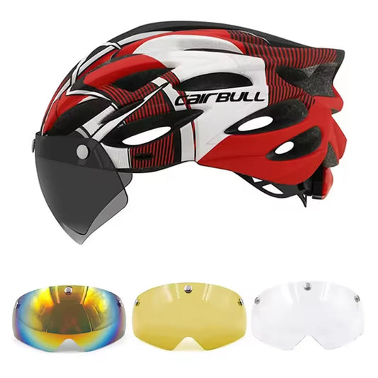 Bicycle Belmet Cycling Helmets MTB Mountain Road Racing Bike Helmet Lightweight Breathable Led Safety Goggles Summer Cycle Casco