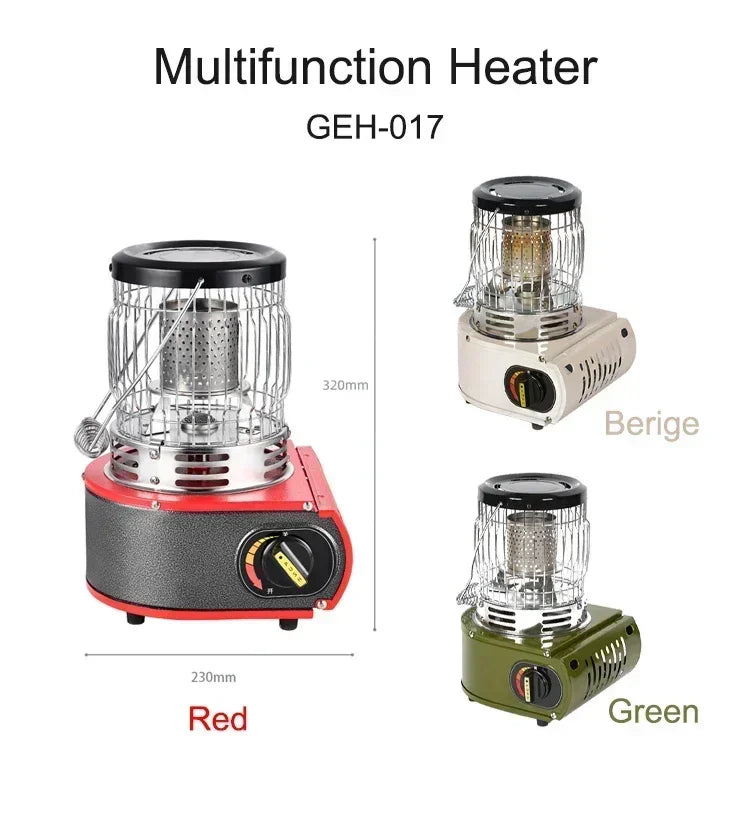 Portable Gas Heater for Outdoor Camping Gas Stove Windproof Tourist Gas Burner Tent Stoves Heater Picnic BBQ Cooking Gas Stove