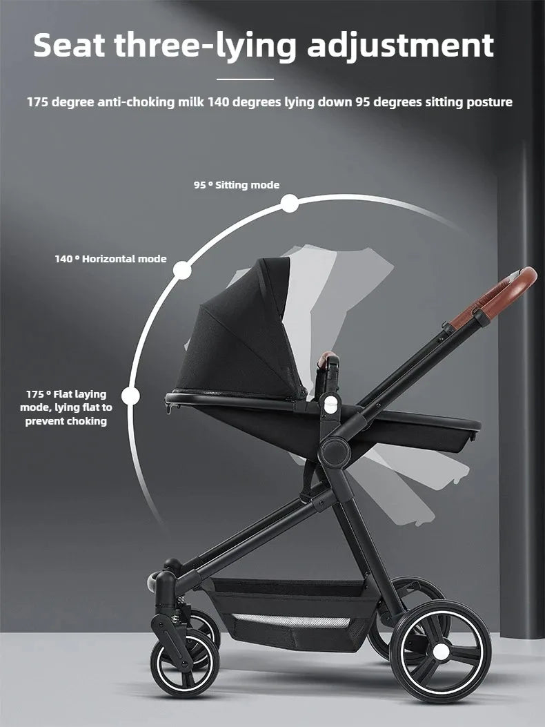 A Foldable, Multifunctional Stroller That Can Be Carried on An Airplane. It Can Be Disassembled Into A Lightweight Baby Bike.