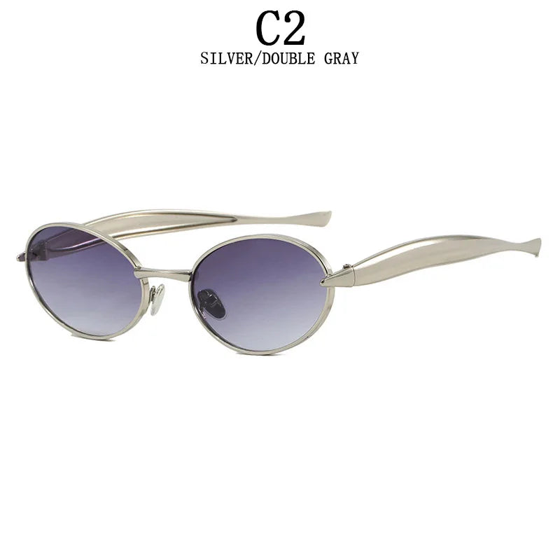 2025 Oval Sunglasses Women Trendy Steampunk Fashion Glasses Luxury Vintage Sunglass Men Lunette Soleil Femme Sunglasses For Men