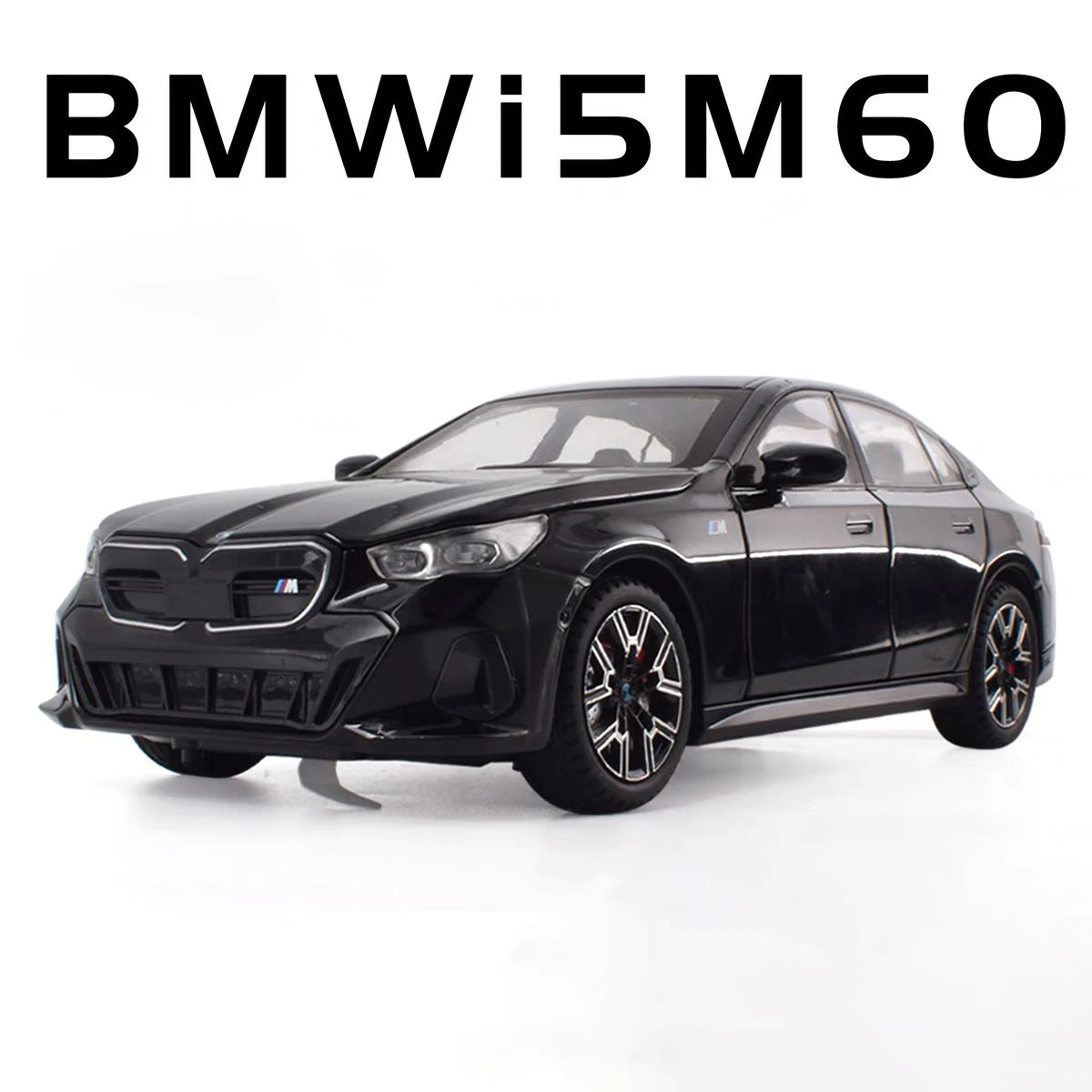 1:24 BMW i5 M60 Coupe Alloy Car Model Diecasts Metal Limousine Pure Electric Vehicles Car Model Simulation Sound Light Kids Gift
