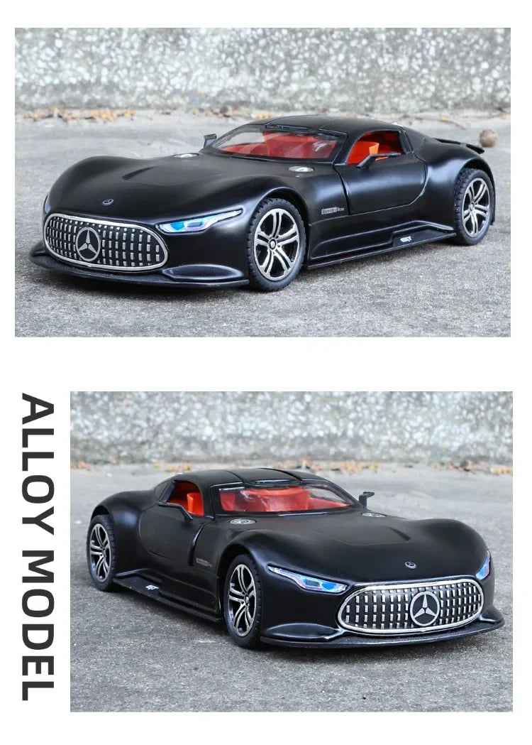 Simulation 1/24 Benz AMG Vision GT Alloy Car Model Metal Diecast Toy Vehicle Boy Birthday Gift Collection Home Decor Miniature