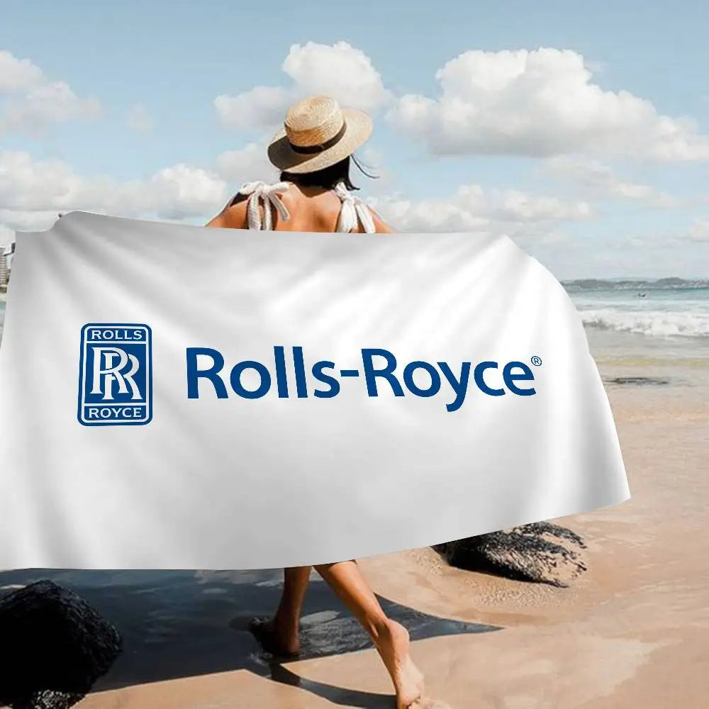Luxury R-Rolls-Royce Logo Microfiber Beach Towel Absorbent Quick Dry Soft Yoga Swimming Resort Mountain Climbing Towel