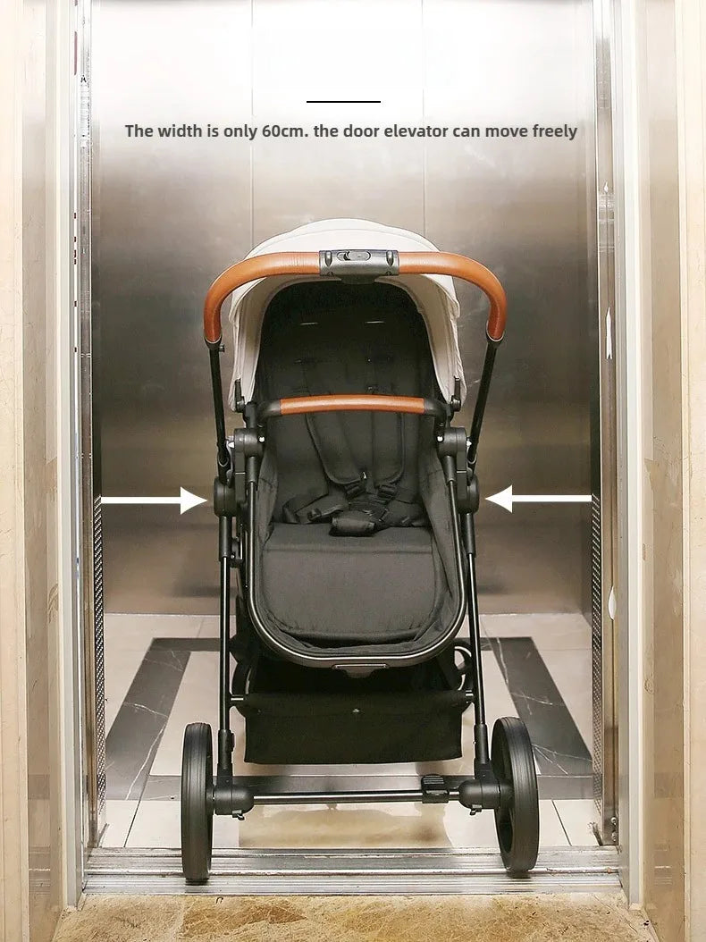 A Foldable, Multifunctional Stroller That Can Be Carried on An Airplane. It Can Be Disassembled Into A Lightweight Baby Bike.