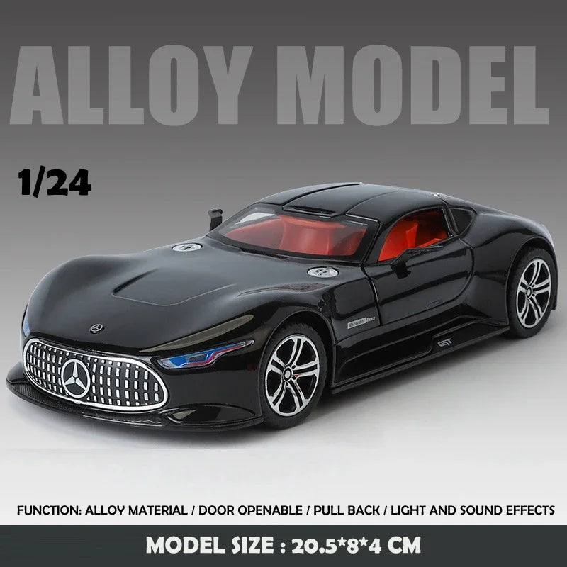 Simulation 1/24 Benz AMG Vision GT Alloy Car Model Metal Diecast Toy Vehicle Boy Birthday Gift Collection Home Decor Miniature