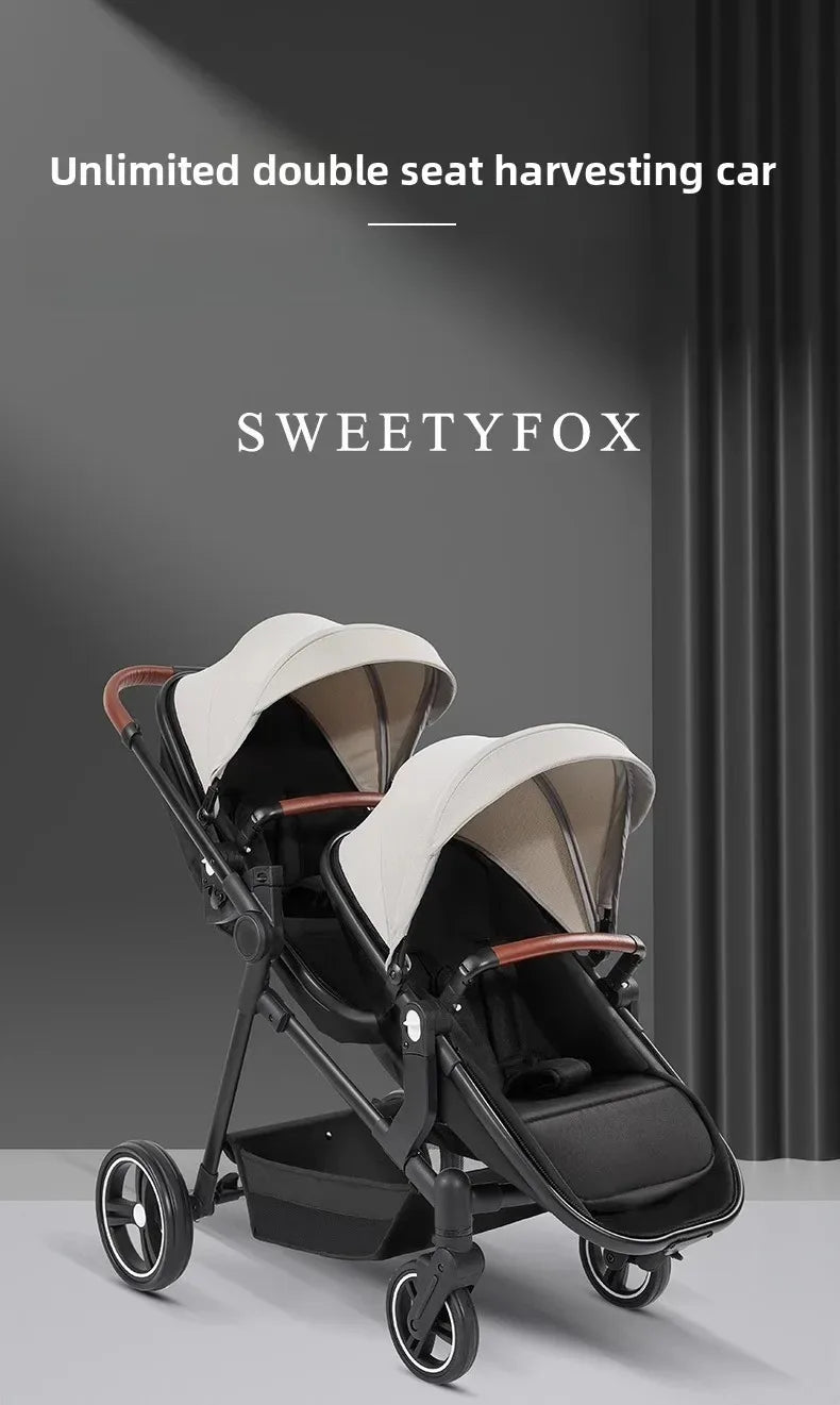 A Foldable, Multifunctional Stroller That Can Be Carried on An Airplane. It Can Be Disassembled Into A Lightweight Baby Bike.