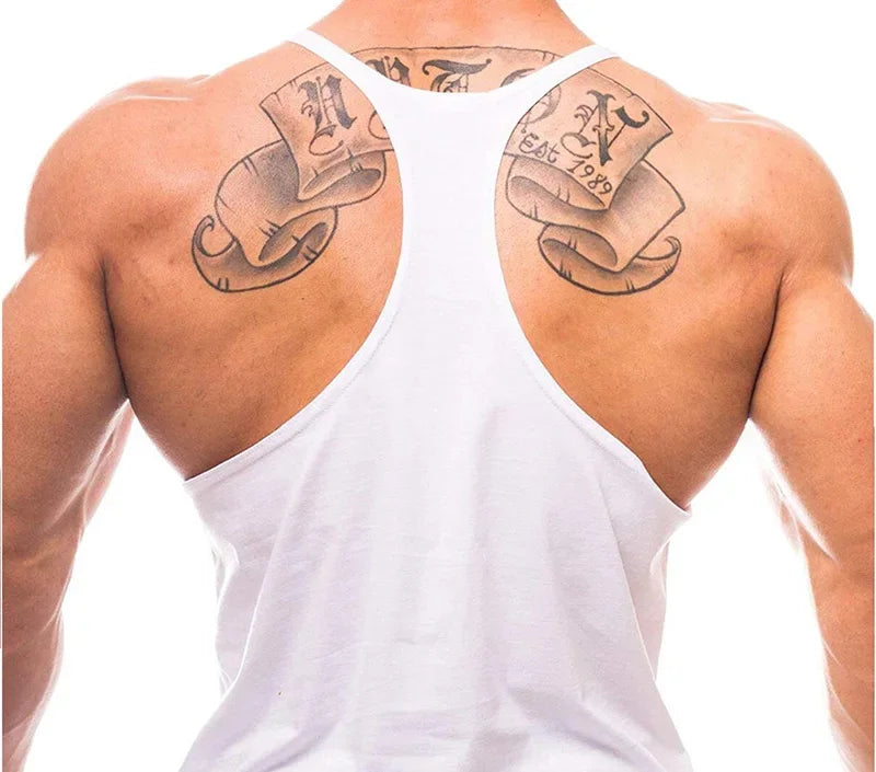 Top Gyms Men's Clothes Tank Vest Gym Shirt Undershirt Man Sportswear Bodybuilding Workout Vests Muscle Clothing Brand Fitness