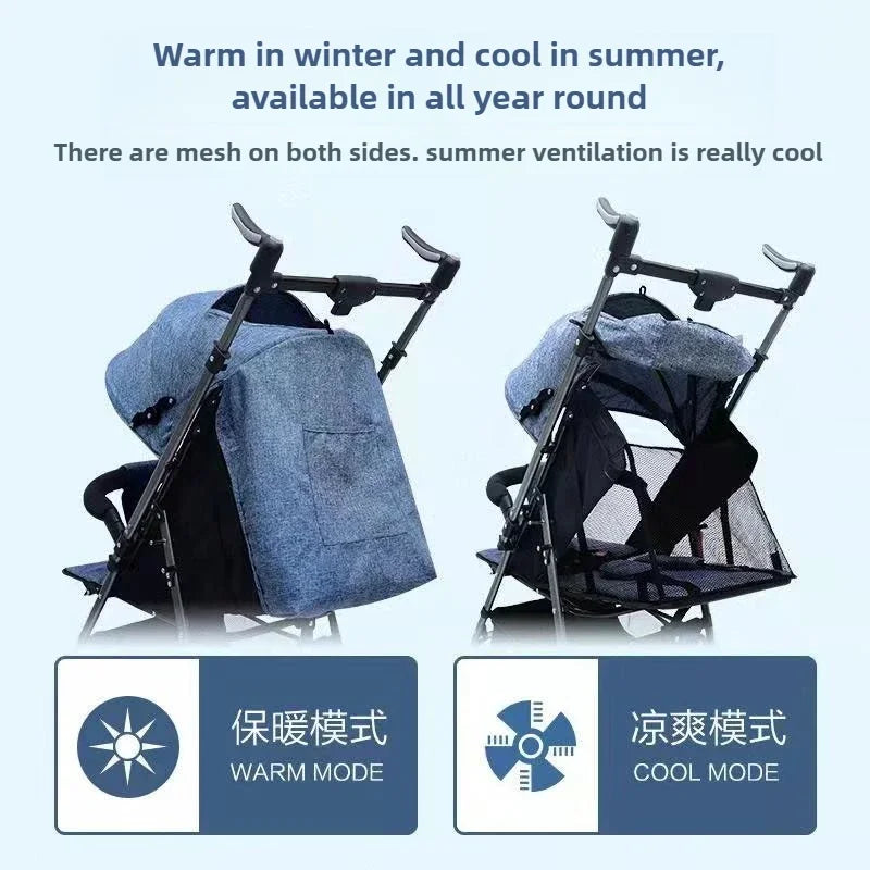 2025 New Baby Stroller Can Sit and Lie Down, Lightweight, Two-way, One-button Folding, Shock-absorbing 0 To 3 Years Old Stroller