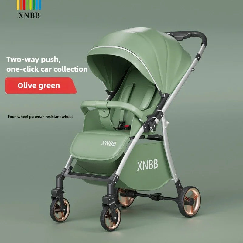 2025 New Baby Stroller Can Sit and Lie Down, Lightweight, Two-way, One-button Folding, Shock-absorbing 0 To 3 Years Old Stroller