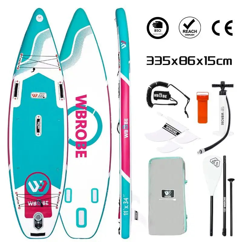 TOURUS  blue wood double layers sup boards melting inflatable stable stand up paddle board 11feet 33inch