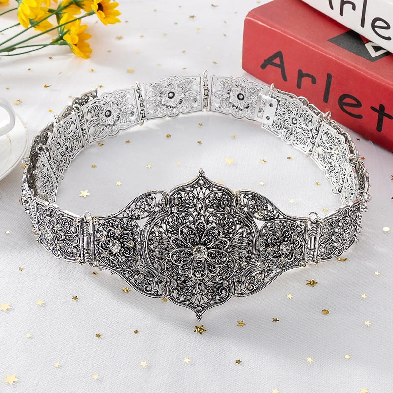 Fatima Fashion Arabian Luxury Bride Belt For Women Caucasus Traditional Wedding Waist Chain Shipping Jewelry