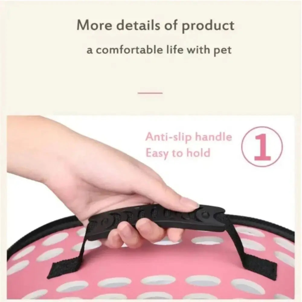 Breathable Pet Shoulder Crossbody Bag Foldable Portable Cat Backpack Collapsible Large Capacity Pet Outing Bag Outdoor Travel