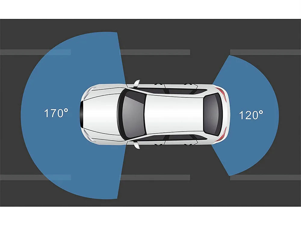 HGDO 5" Dash Cam Mirror Recorder 3 in 1 1080P Avto Dvr Touch Screen Rear View Camera with Parking Sensor Car Cam Video Box