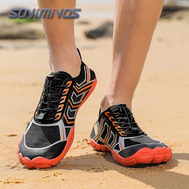 Green Water Shoes For Men Aqua Upstream Shoes New Breathable Mesh Beach Sandals Summer Sport Shoes Women Swimming Shoes Slippers