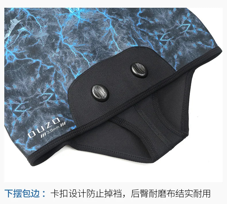 3mm Fishing Suit Diving Suit Cold and Warm Split Body Swimming Surfing Suit Free Diving Fishing and Hunting