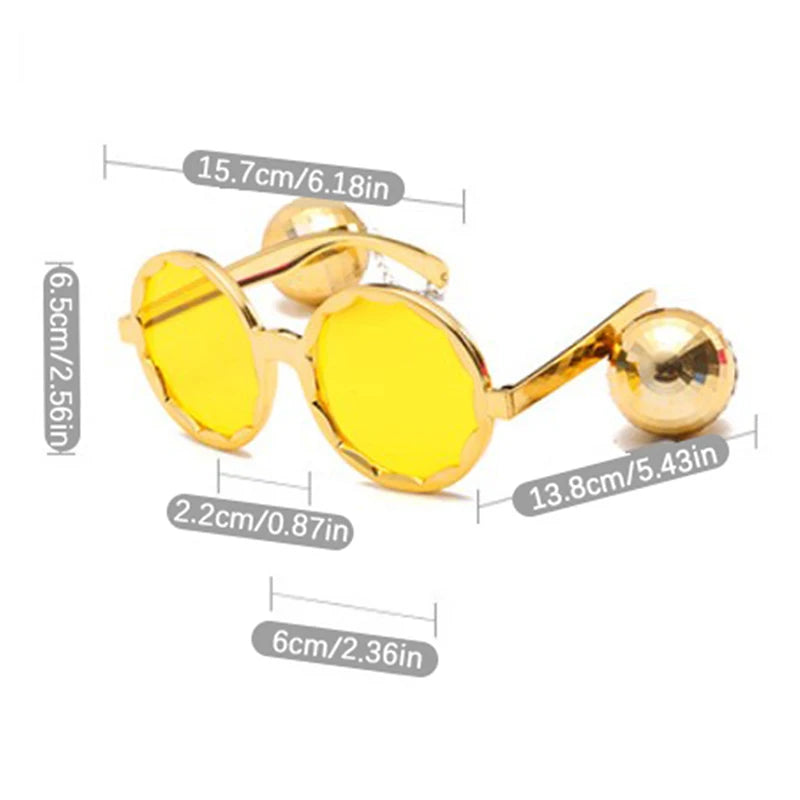 Disco Pendant Mirror Ball Glasses for 70s 80s Retro Theme Cowgirl Disco Party Decor Birthday Wedding Party Photography Props