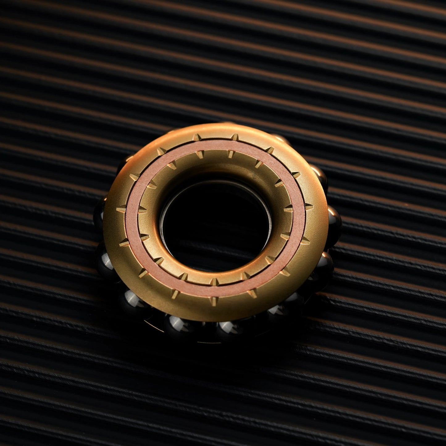 DJG Cyberpunk Beads Fidget Ring Mechanical Fingertip Gyro EDC Toy Decompression Decompression Artifact Push Card