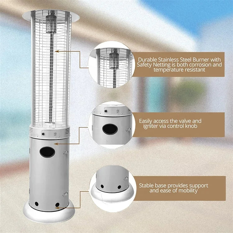 #For 2KW Flame Column Gas Patio Heater New Outdoor Patio Gas Heater
