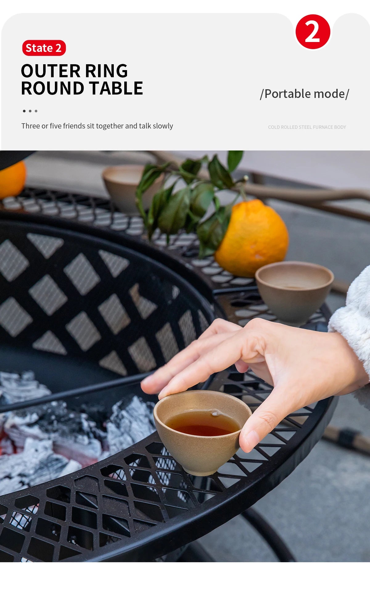 Outdoor Camping Fire Pits Easily Cleaned Patio Barbecue Grill Bbq Outdoor Charcoal Stove