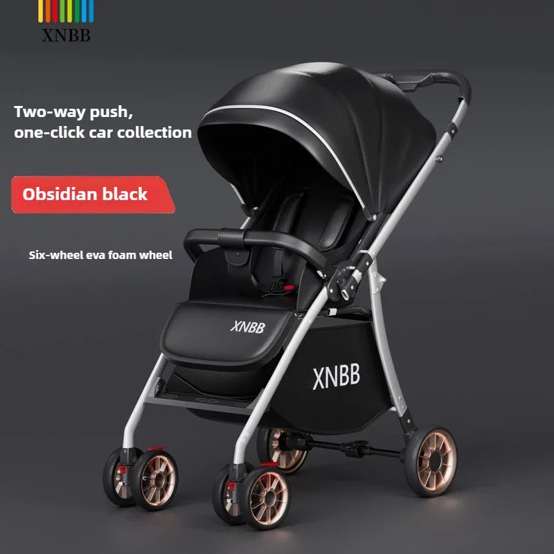 2025 New Baby Stroller Can Sit and Lie Down, Lightweight, Two-way, One-button Folding, Shock-absorbing 0 To 3 Years Old Stroller