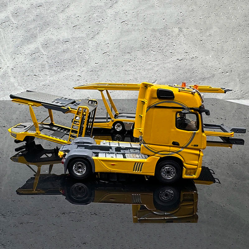 GCD 1:64 Trailer Actros Double decker Car Transport Vehicle Trailer Upgraded Car Model