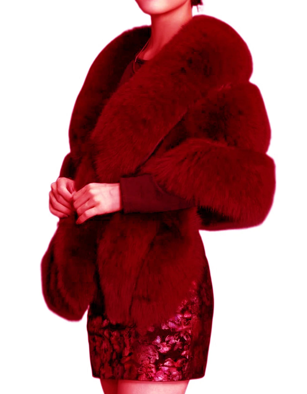 High Quality Women Bolero Bridal Shawl Faux Fur Wrap Wedding Cape Stole Shrug Bridal Winter Ivory Cloak Cover Up with Hook