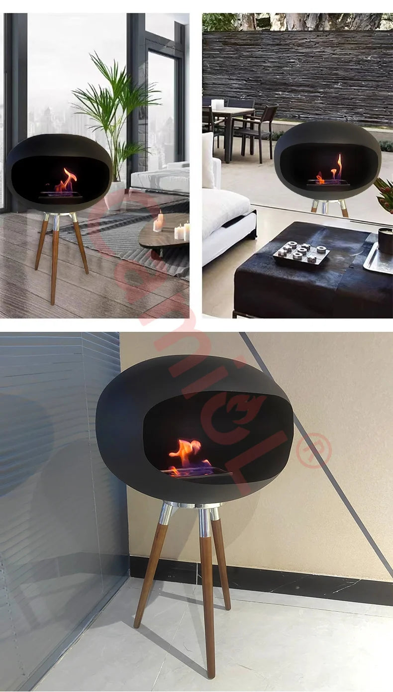 Indoor free standing fireplace new design real fire bio alcohol fireplace