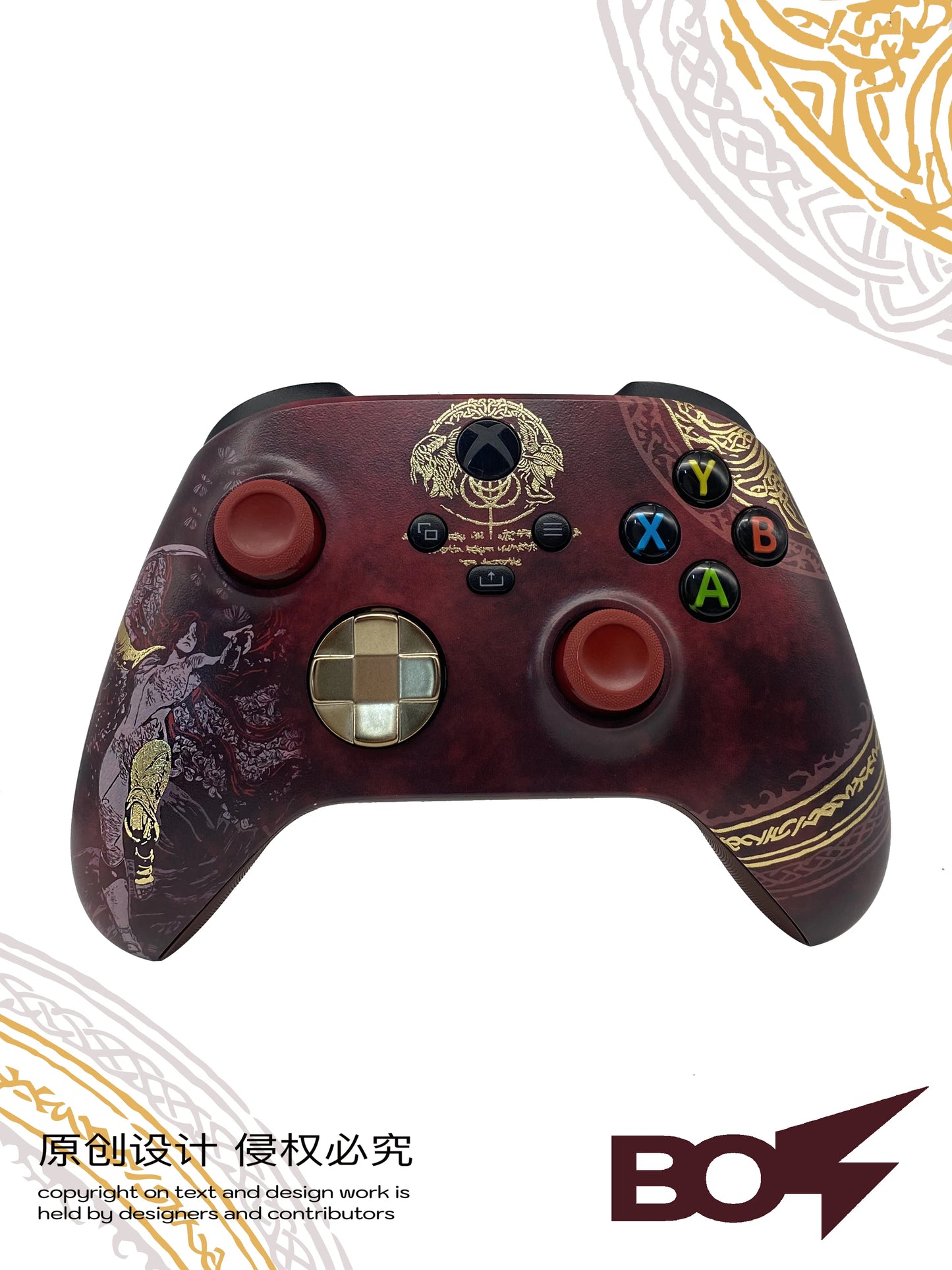 Gold stamping PS5 Controller Shell Faceplate Cover with Touchpad for DualSense Controller, Replacement for BDM-010 to 050