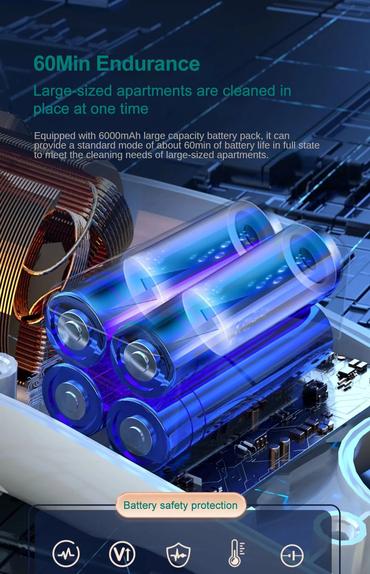 Multifunctional Handheld Vacuum Cleaner Powerful Suction 15000pa Filter Wireless Vacuum Cleaner for Pet hair Floor Household