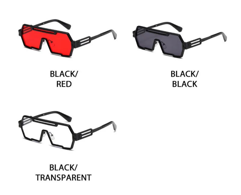 Heavy Metal Steampunk Sunglasses For Men Square Vintage Punk Fashion Glasses Retro Gafas De Sol Hombre Lunette De Soleil Homme