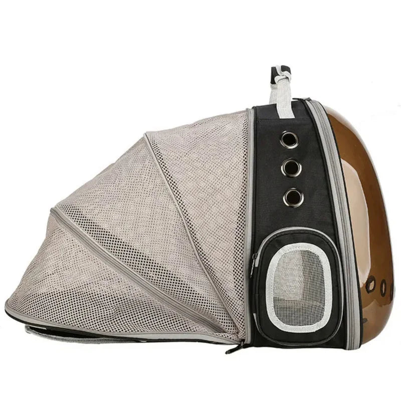 Cat Carrier Bag Breathable Pet Backpack Expansion Bag Outside Portable Transparent Space Capsule Carrier Bag For Small Dog Cats
