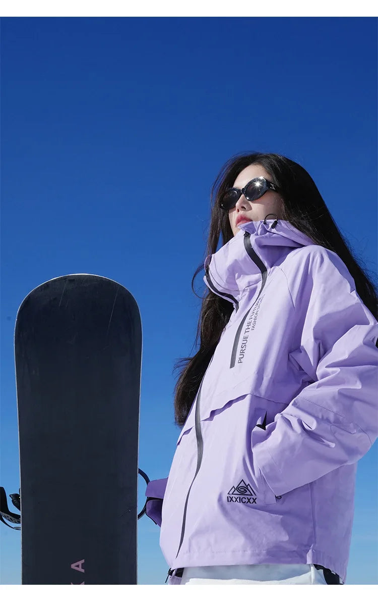 -30℃, Women and Men Snow Wear Suit Sets, Snowboarding Suit, Couple Ski Clothes, Ski Jacket and Pant, Ski Suit for Adult
