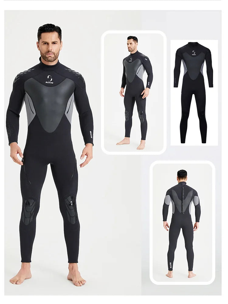 Wetsuit for Men Women 3mm Wetsuits Full Body Back Zip Keep Warm in Cold Water for Scuba Surfing Swimming Diving Snorkeling